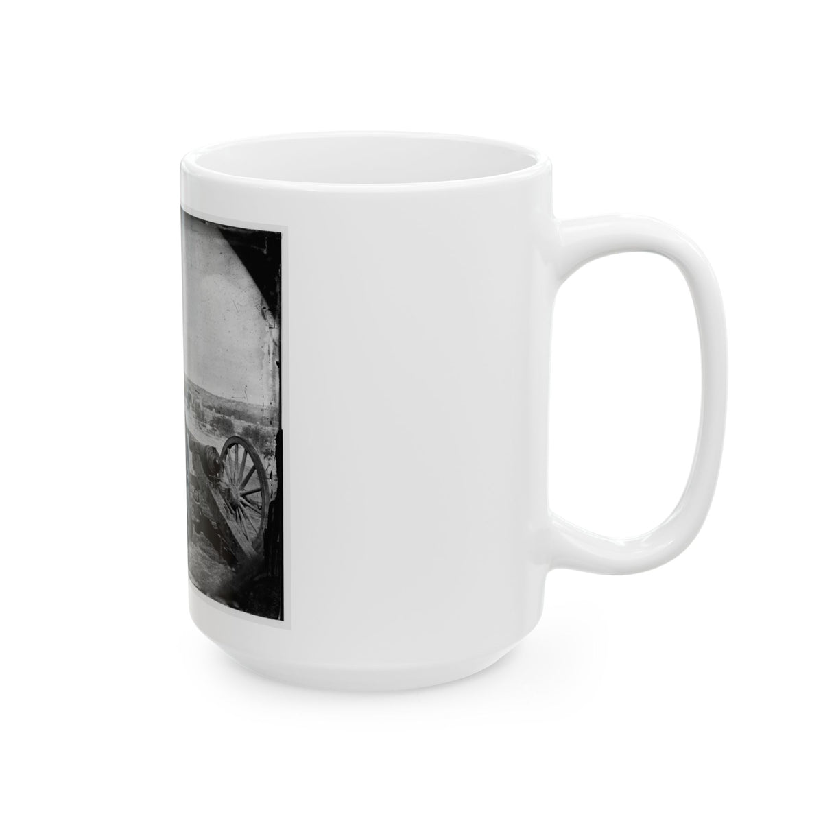 Richmond, Va. View Of City From Belle Isle; Gun In Foreground (U.S. Civil War) White Coffee Mug