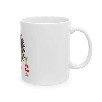Greater Coat of Arms of Charles V Holy Roman Emperor, Charles I as King of Spain - White Coffee Mug