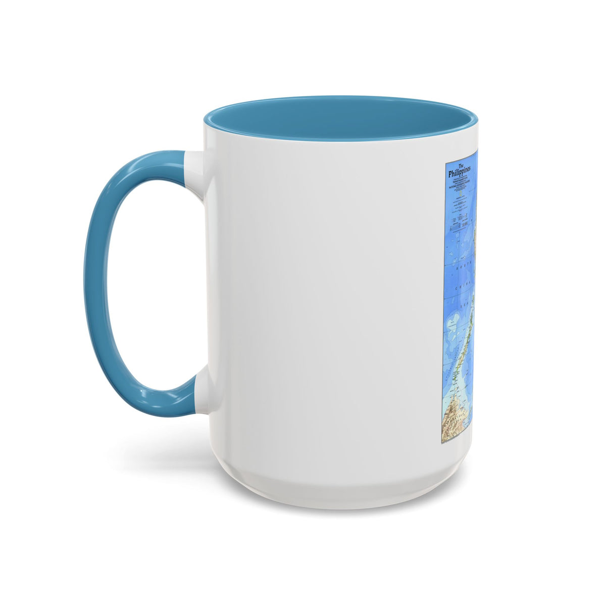 Philippines, The (1986) (Map) Accent Coffee Mug