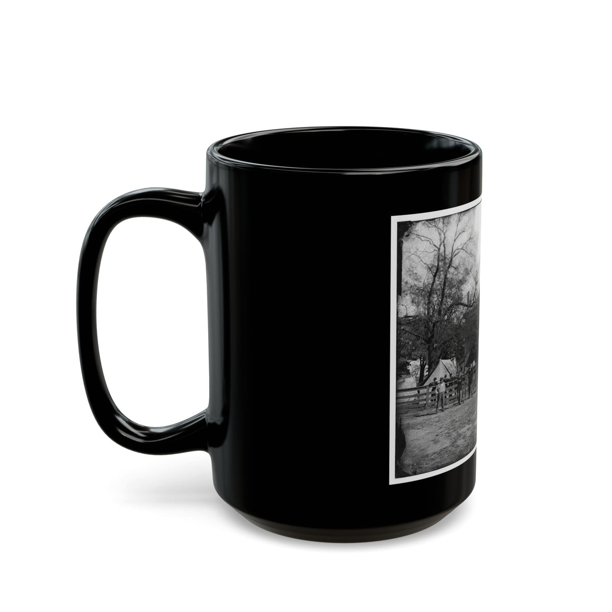 Appomattox Court House, Va. Federal Soldiers At The Courthouse (U.S. Civil War) Black Coffee Mug
