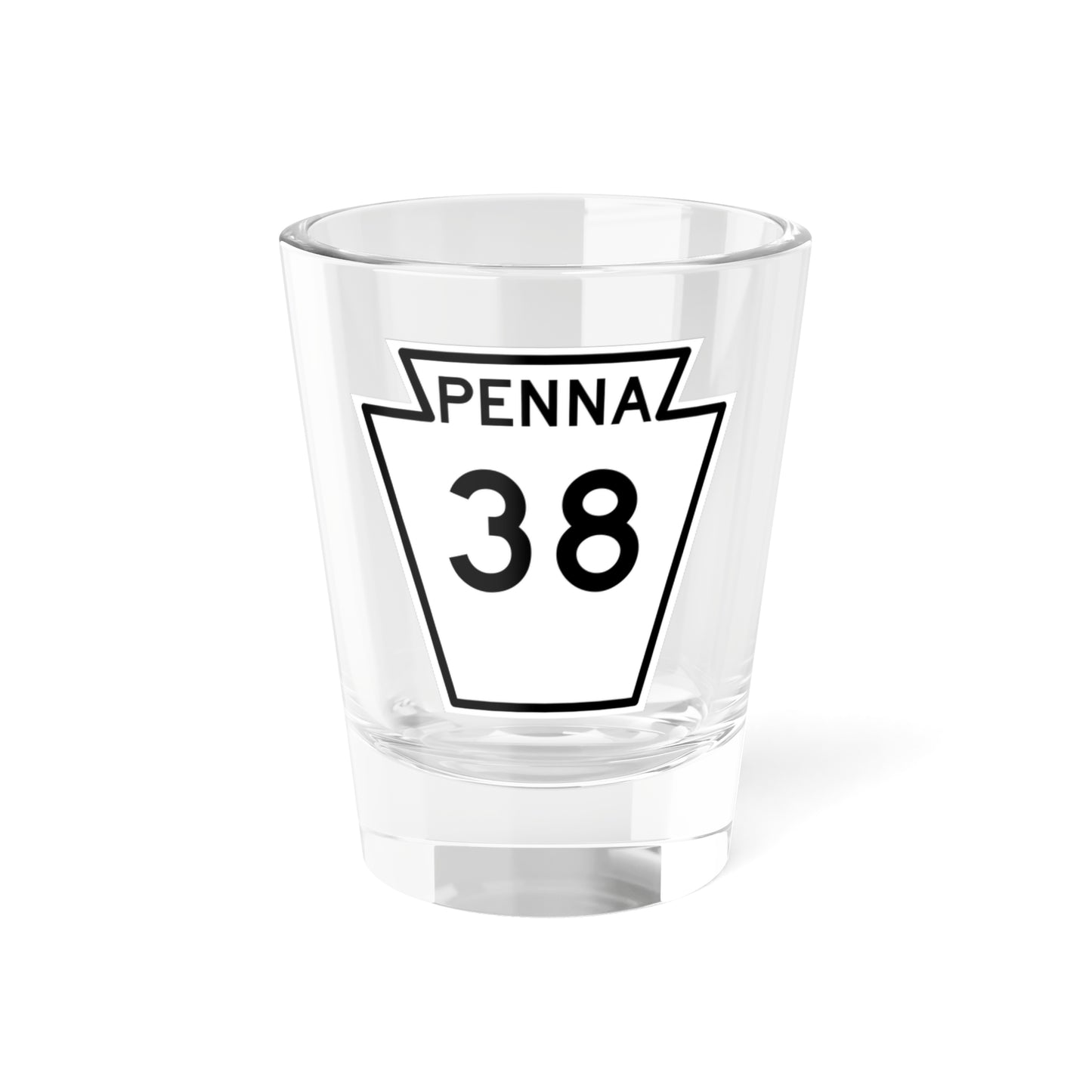 PA-38 1948 (Pennsylvania) (Road Sign) Shot Glass 1.5oz