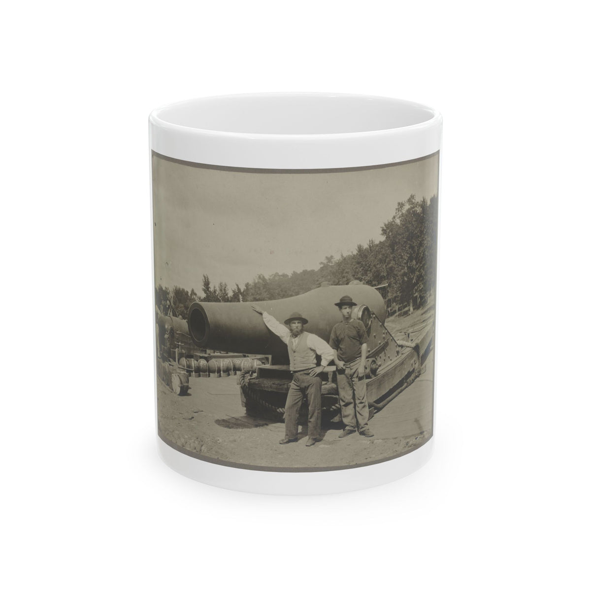 15 In. Gun Near Wash., D.C. Aug. 1865 (U.S. Civil War) White Coffee Mug