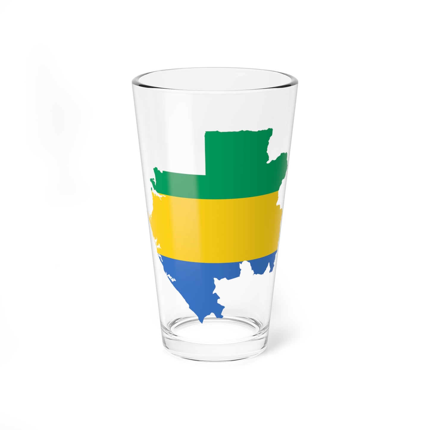 Flag map of Gabon (Gabon) Pint Glass 16oz