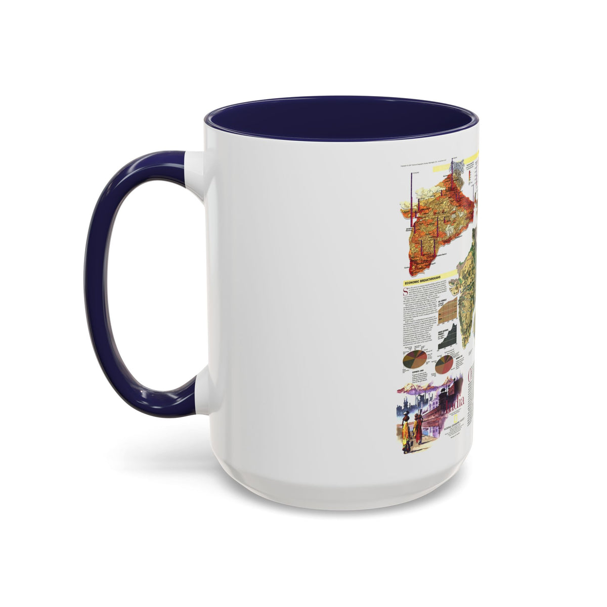 India (1997) (Map) Accent Coffee Mug