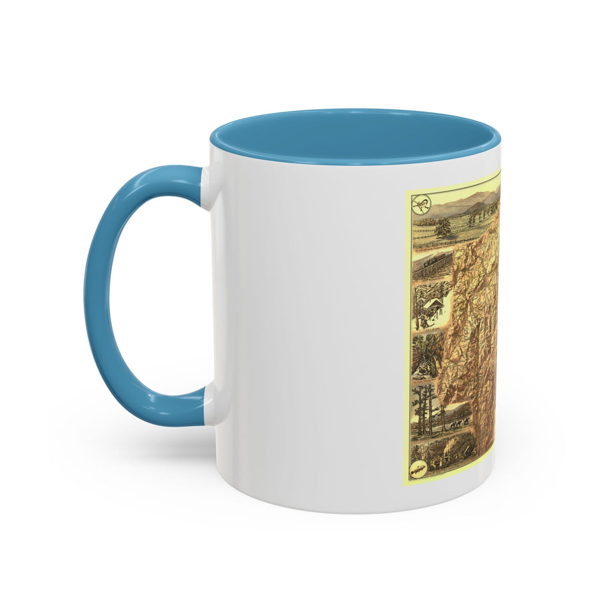 USA - New Hampshire's White Mountains (1937) (Map) Accent Coffee Mug
