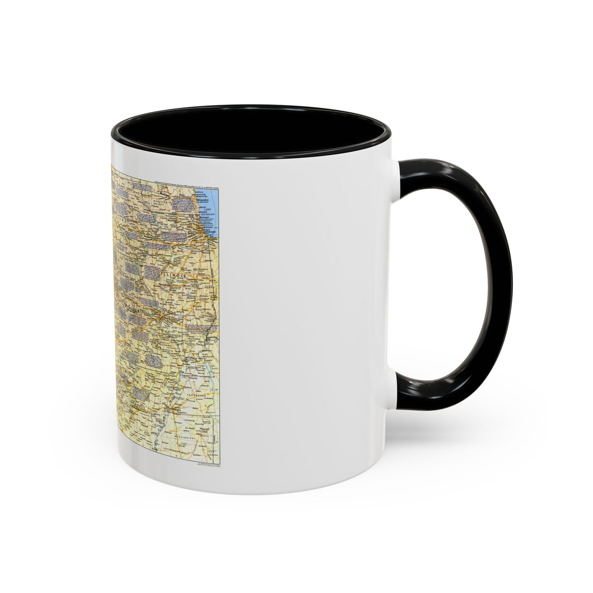 USA - Central Plains 1 (1985) (Map) Accent Coffee Mug