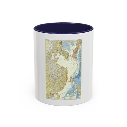 China Coast and Korea (1953) (Map) Accent Coffee Mug