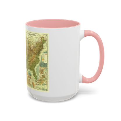 USA - The United States (1923) (Map) Accent Coffee Mug