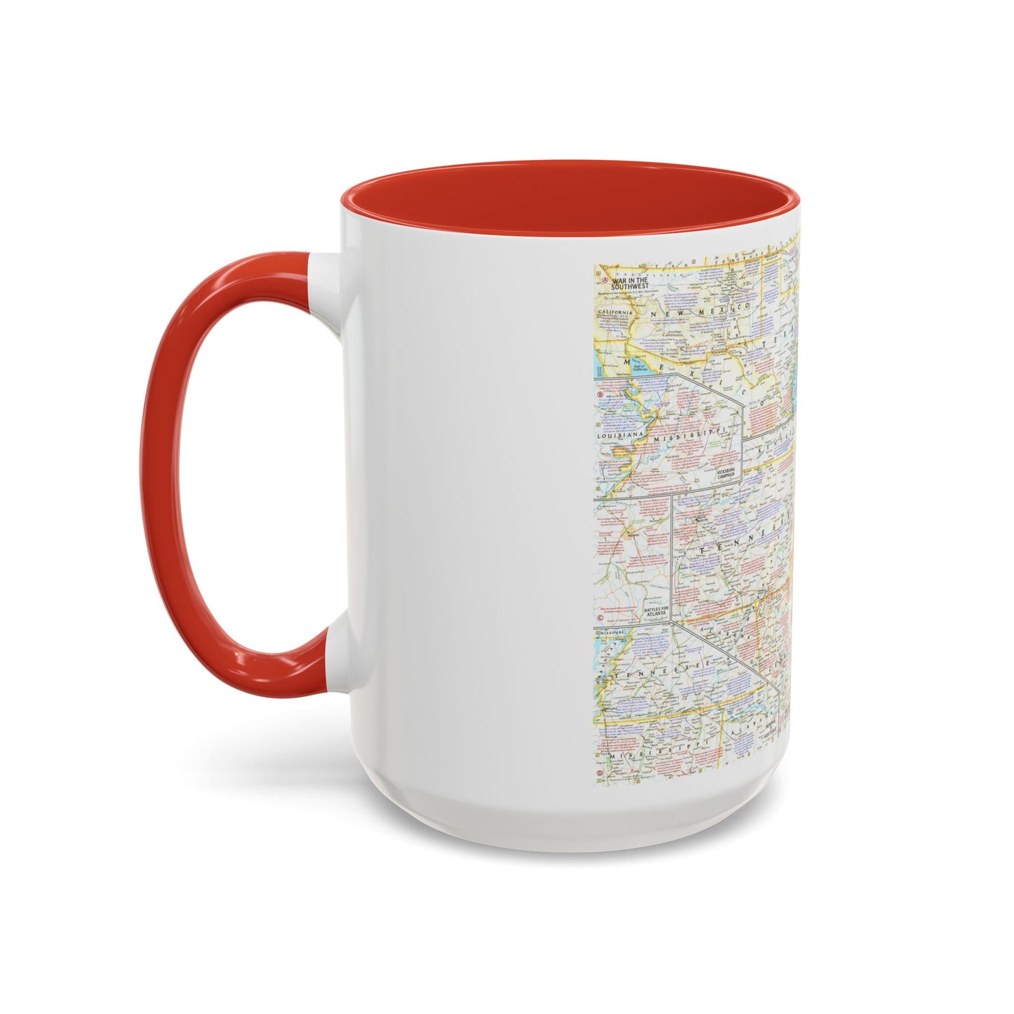 USA - Battlefields of the Civil War 2 (1961) (Map) Accent Coffee Mug