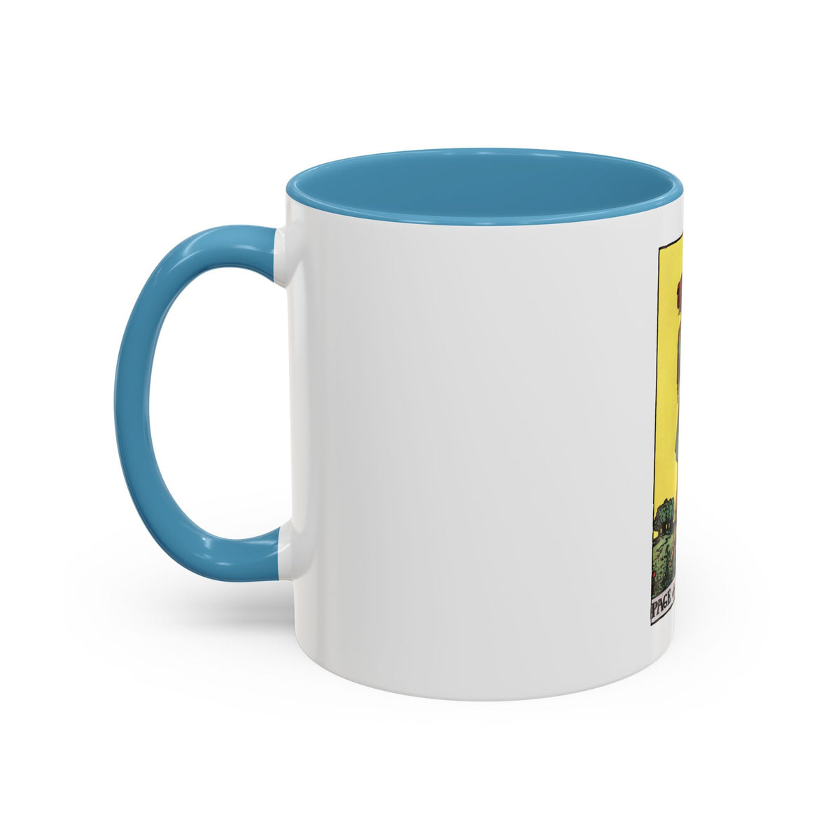 The Page of Pentacles (Tarot Card) Accent Coffee Mug
