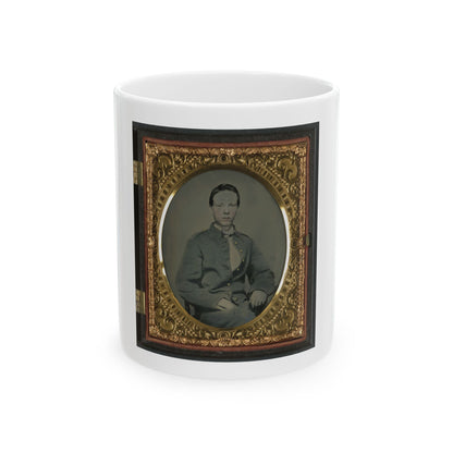 Private Alexander T. Harris Of Richmond  Parker  Virginia Light Artillery Battery In Richmond Depot Jacket (U.S. Civil War) White Coffee Mug