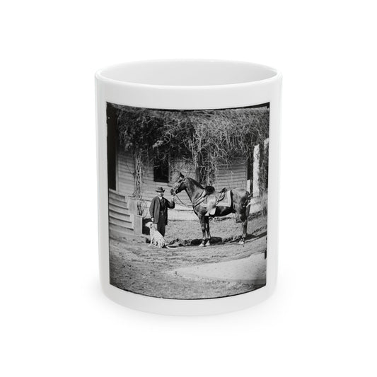 City Point, Virginia. Gen. Rufus Ingalls' Horse And Dog (U.S. Civil War) White Coffee Mug