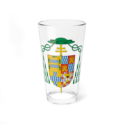 Escudo de Alonso Bernardo de los Ríos Guzmán (Spain) (Coat of Arms) Pint Glass 16oz