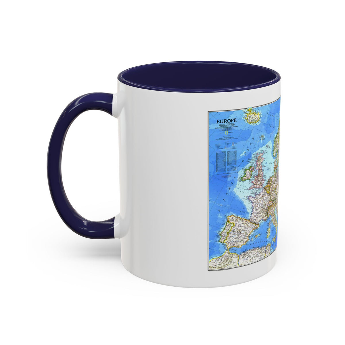 Europe (1983) (Map) Accent Coffee Mug