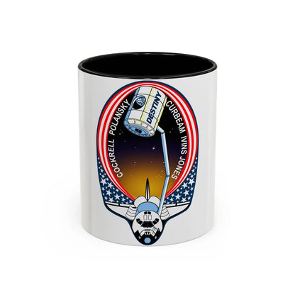 STS 98 (NASA) Accent Coffee Mug-11oz-Black-Go Mug Yourself