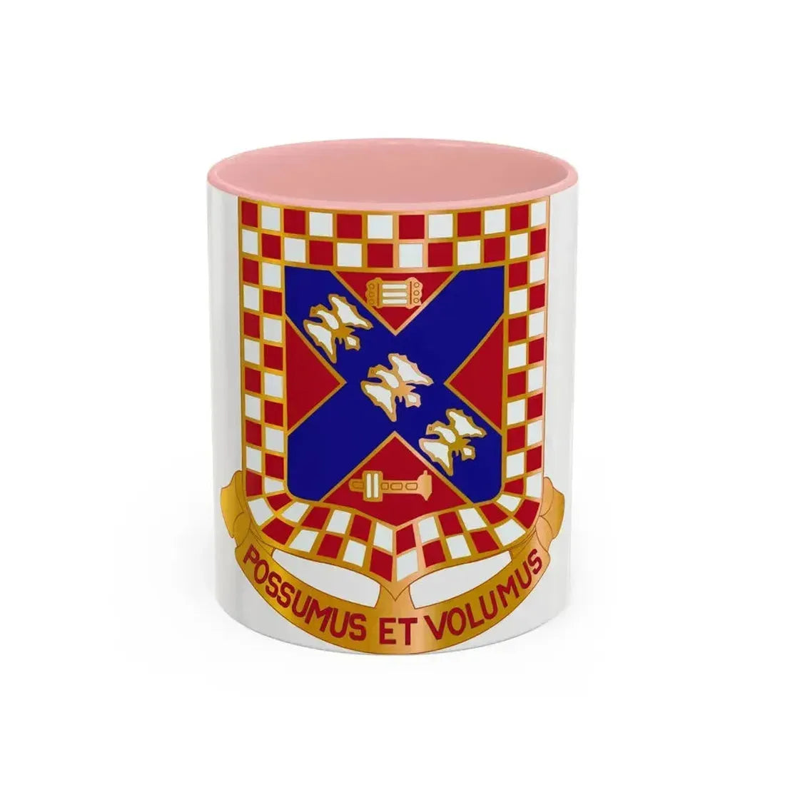 140th Field Artillery Battalion (U.S. Army) Accent Coffee Mug 11oz Pink - Go Mug Yourself