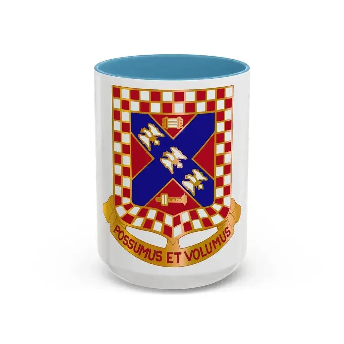 140th Field Artillery Battalion (U.S. Army) Accent Coffee Mug 15oz Light Blue - Go Mug Yourself