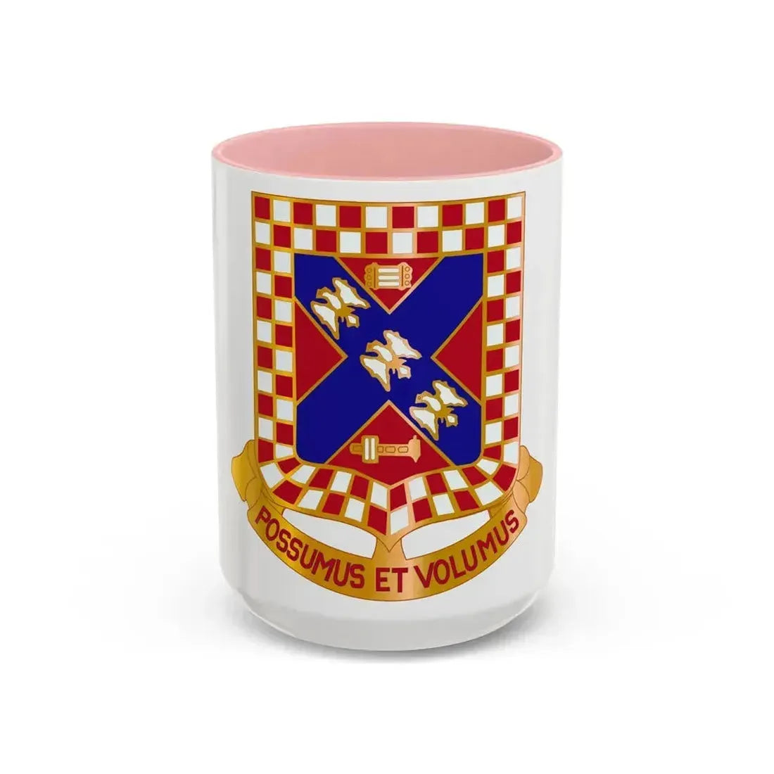 140th Field Artillery Battalion (U.S. Army) Accent Coffee Mug 15oz Pink - Go Mug Yourself