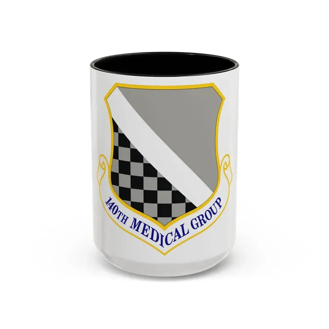 140th Medical Group (U.S. Air Force) Accent Coffee Mug 15oz Black - Go Mug Yourself