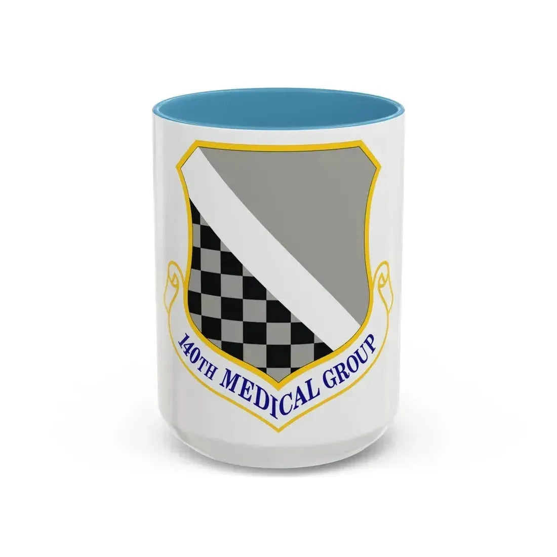 140th Medical Group (U.S. Air Force) Accent Coffee Mug 15oz Light Blue - Go Mug Yourself