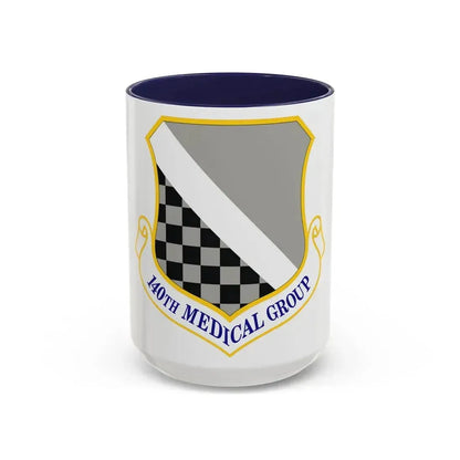 140th Medical Group (U.S. Air Force) Accent Coffee Mug 15oz Navy - Go Mug Yourself