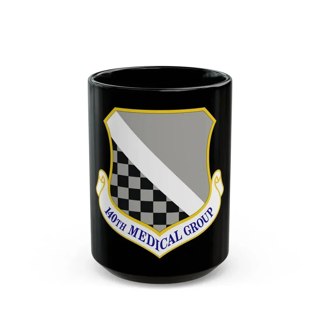 140th Medical Group (U.S. Air Force) Black Coffee Mug 15oz - Go Mug Yourself