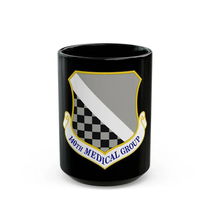 140th Medical Group (U.S. Air Force) Black Coffee Mug 15oz - Go Mug Yourself