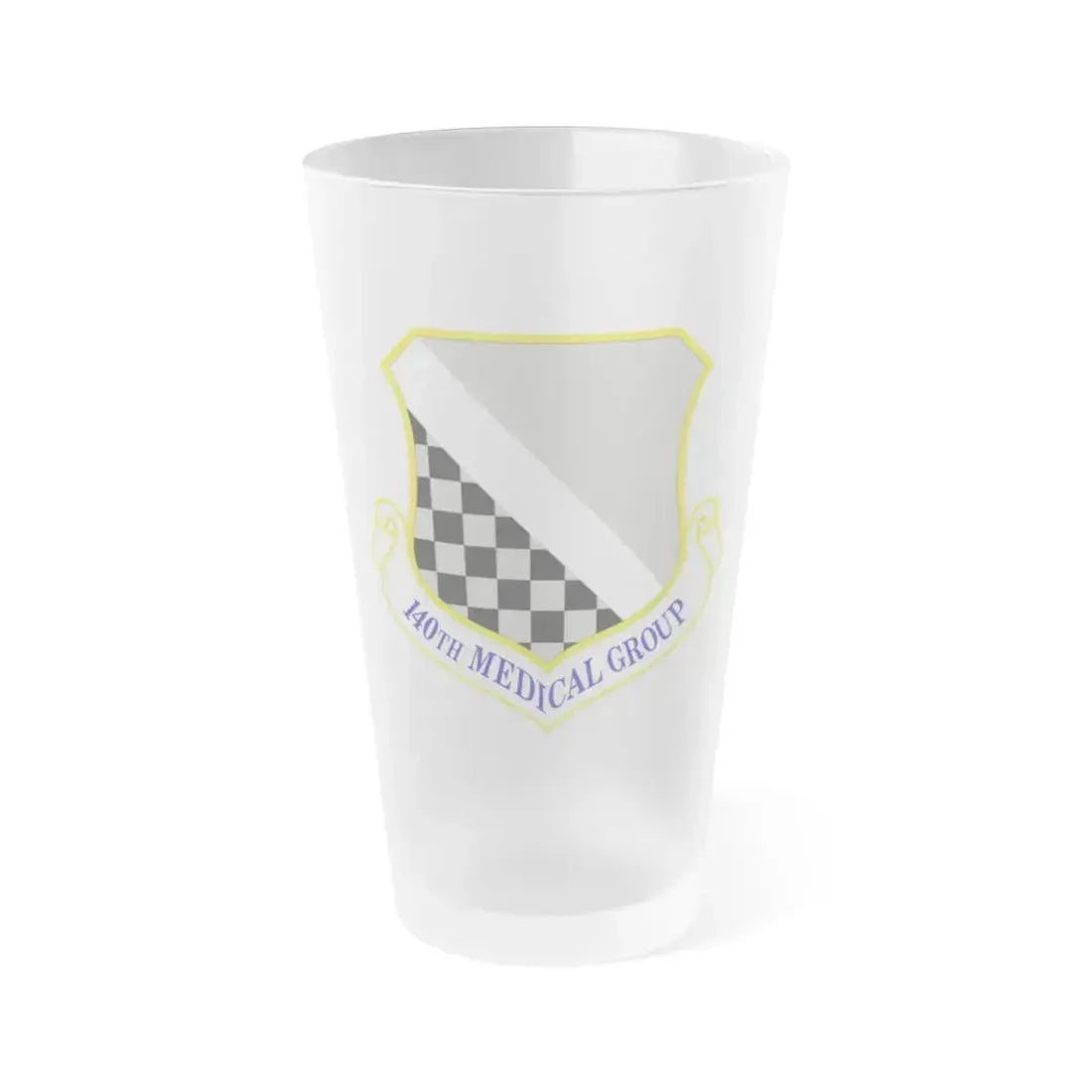 140th Medical Group (U.S. Air Force) Frosted Pint Glass 16oz 16oz Frosted - Go Mug Yourself