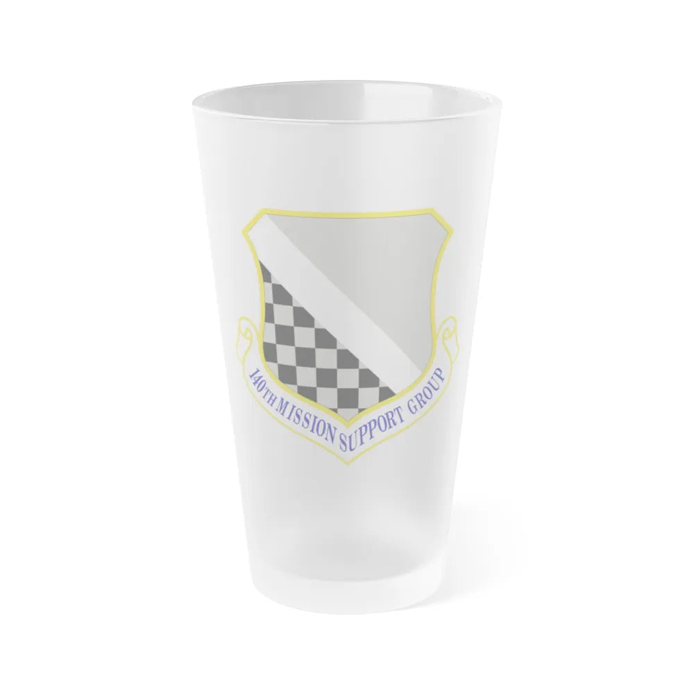 140th Mission Support Group (U.S. Air Force) Frosted Pint Glass 16oz-16oz-Frosted-Go Mug Yourself