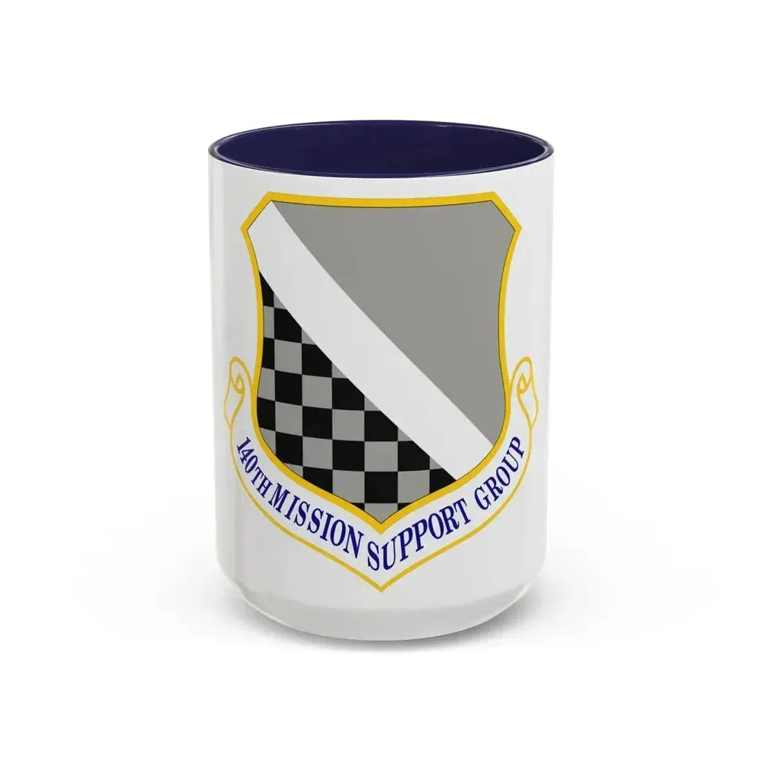 140th Mission Support Group (U.S. Air Force) Accent Coffee Mug 15oz Navy - Go Mug Yourself