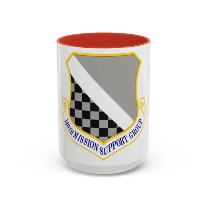 140th Mission Support Group (U.S. Air Force) Accent Coffee Mug 15oz Red - Go Mug Yourself