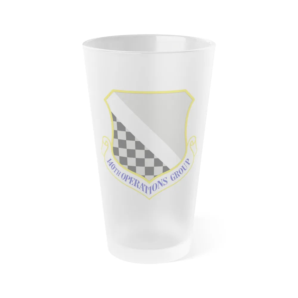 140th Operations Group (U.S. Air Force) Frosted Pint Glass 16oz-16oz-Frosted-Go Mug Yourself