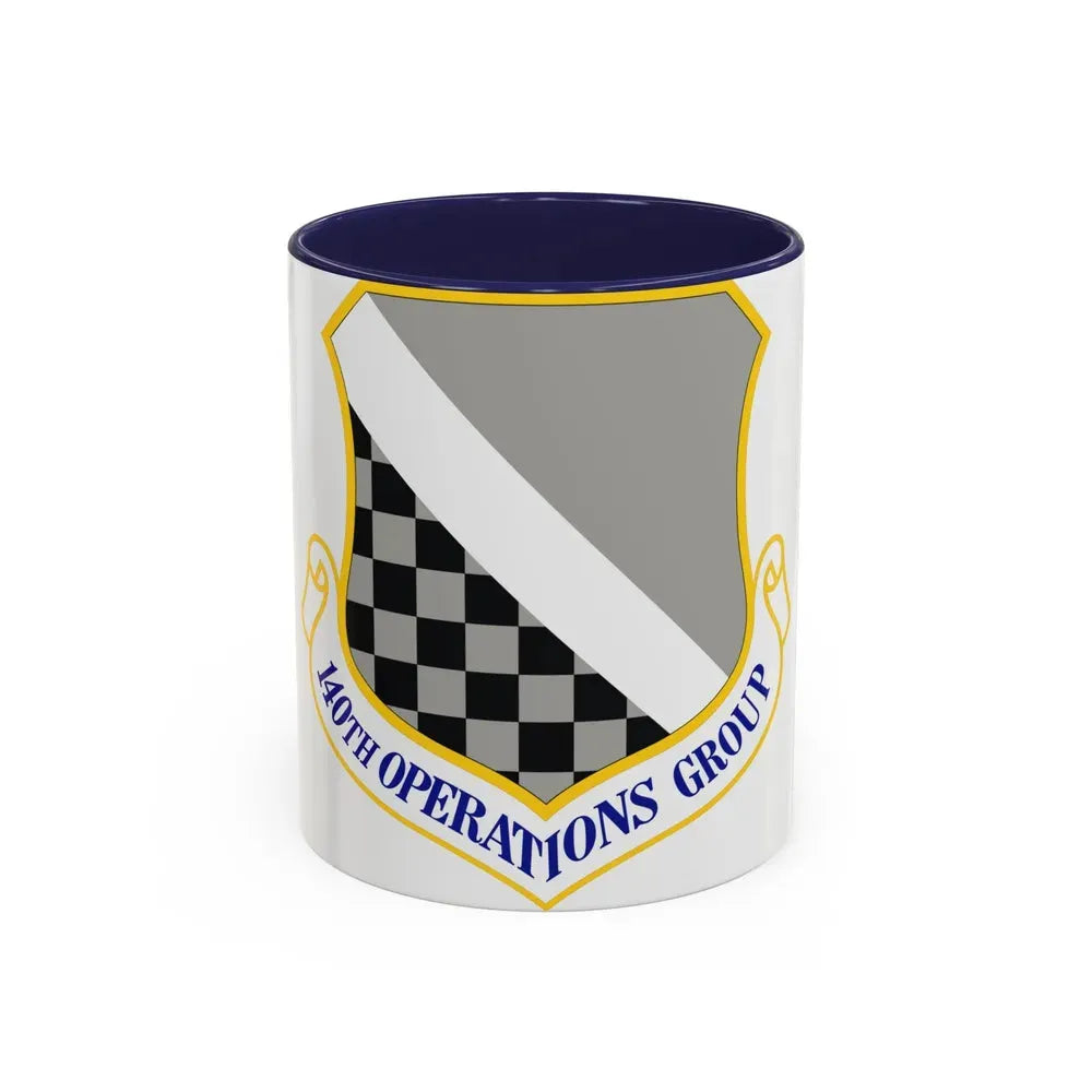 140th Operations Group (U.S. Air Force) Accent Coffee Mug 11oz Navy - Go Mug Yourself
