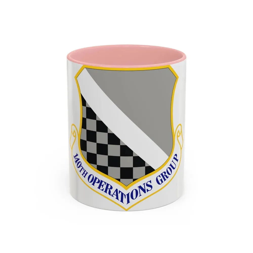 140th Operations Group (U.S. Air Force) Accent Coffee Mug 11oz Pink - Go Mug Yourself