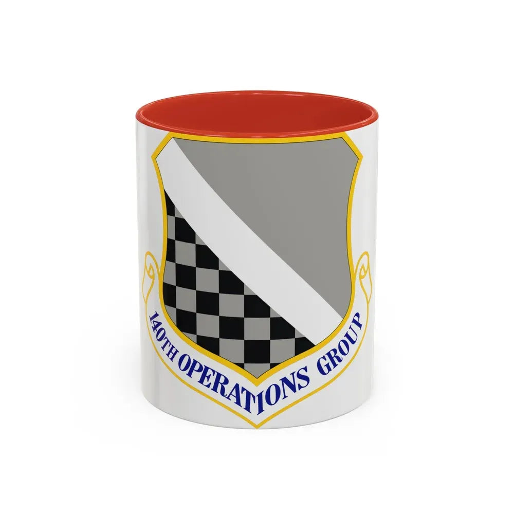 140th Operations Group (U.S. Air Force) Accent Coffee Mug 11oz Red - Go Mug Yourself