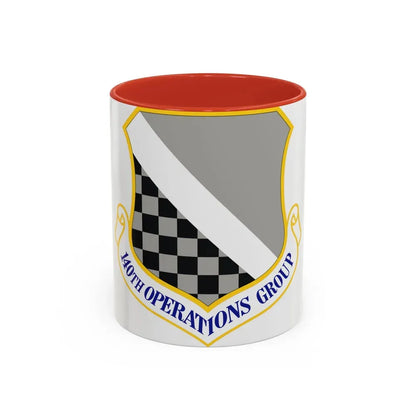 140th Operations Group (U.S. Air Force) Accent Coffee Mug 11oz Red - Go Mug Yourself