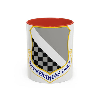 140th Operations Group (U.S. Air Force) Accent Coffee Mug 11oz Red - Go Mug Yourself