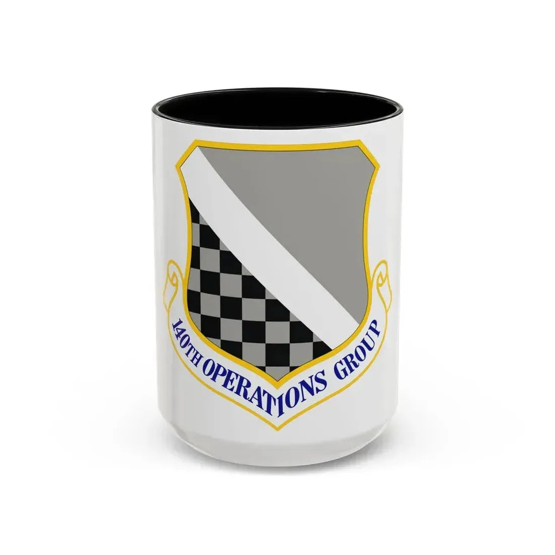 140th Operations Group (U.S. Air Force) Accent Coffee Mug 15oz Black - Go Mug Yourself