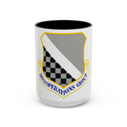 140th Operations Group (U.S. Air Force) Accent Coffee Mug 15oz Black - Go Mug Yourself
