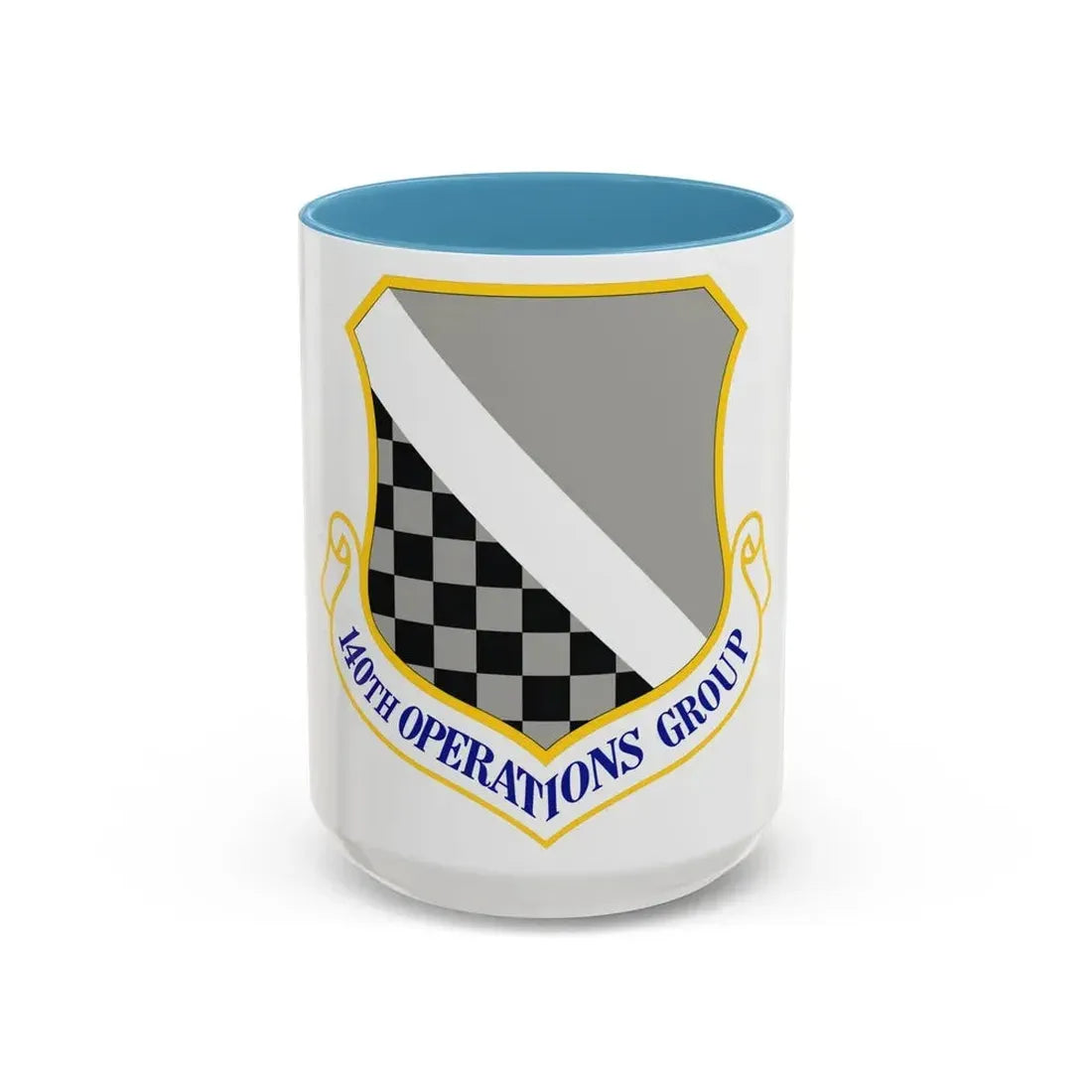 140th Operations Group (U.S. Air Force) Accent Coffee Mug 15oz Light Blue - Go Mug Yourself