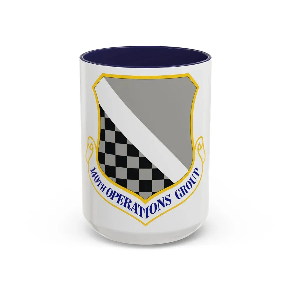 140th Operations Group (U.S. Air Force) Accent Coffee Mug 15oz Navy - Go Mug Yourself
