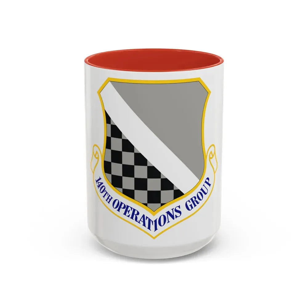 140th Operations Group (U.S. Air Force) Accent Coffee Mug 15oz Red - Go Mug Yourself