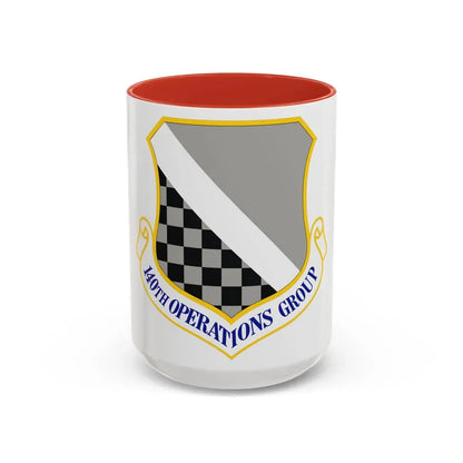 140th Operations Group (U.S. Air Force) Accent Coffee Mug 15oz Red - Go Mug Yourself