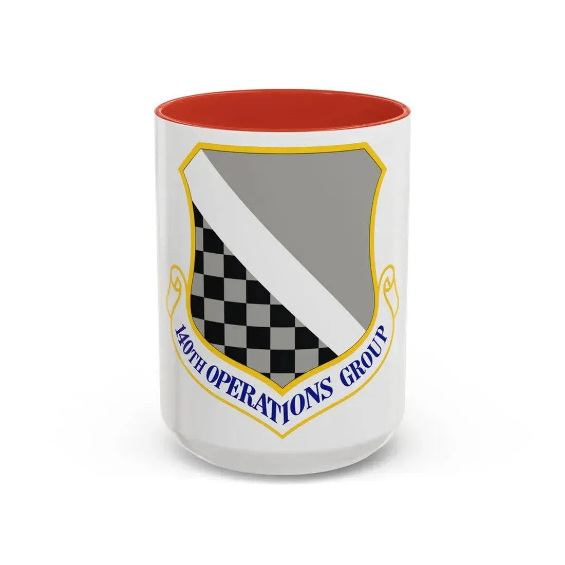 140th Operations Group (U.S. Air Force) Accent Coffee Mug 15oz Red - Go Mug Yourself