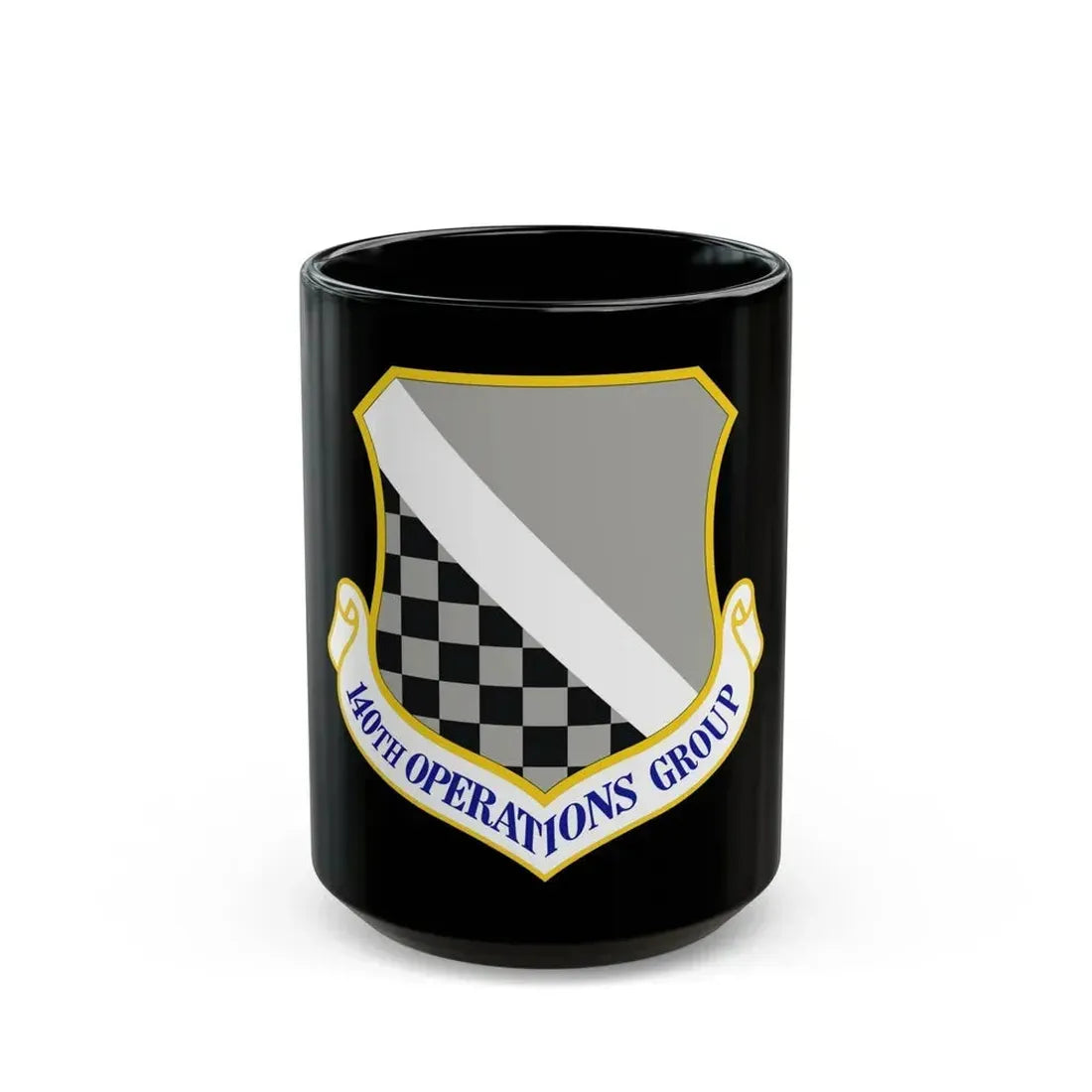 140th Operations Group (U.S. Air Force) Black Coffee Mug 15oz - Go Mug Yourself