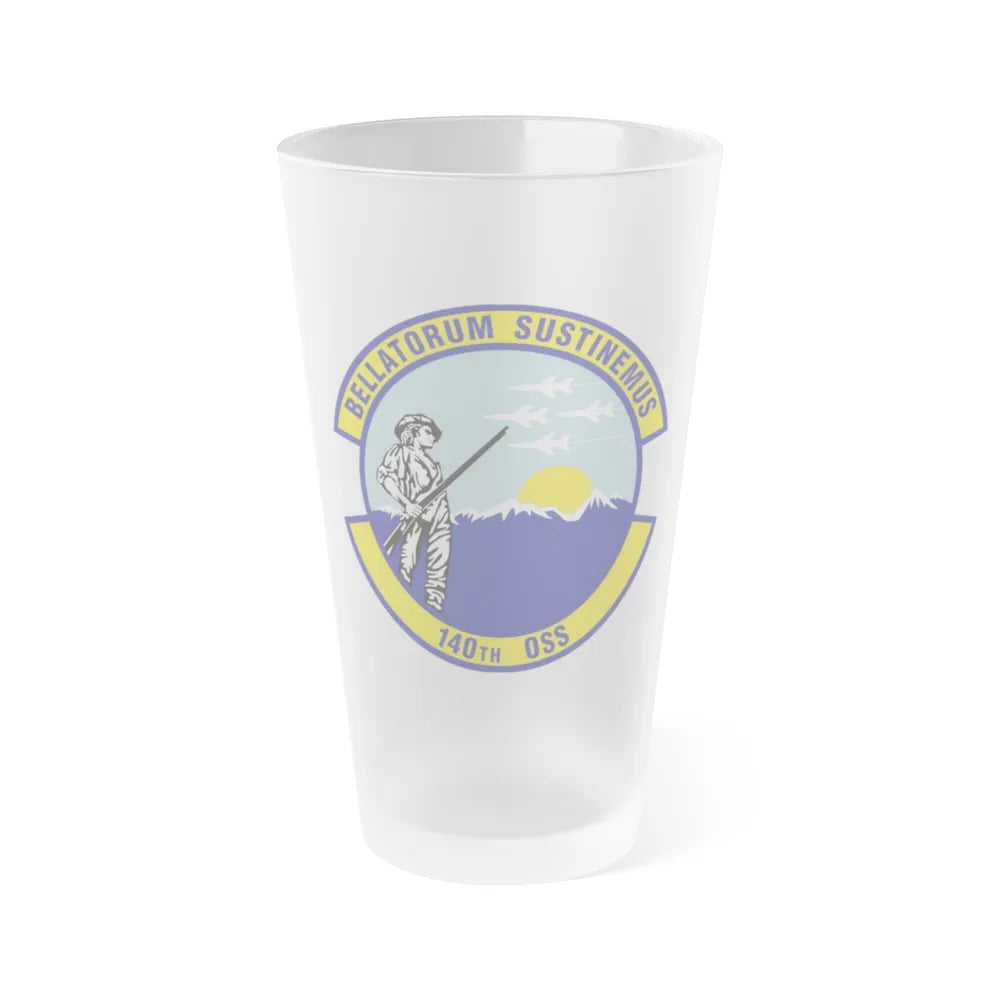 140th Operations Support Squadron (U.S. Air Force) Frosted Pint Glass 16oz-16oz-Frosted-Go Mug Yourself