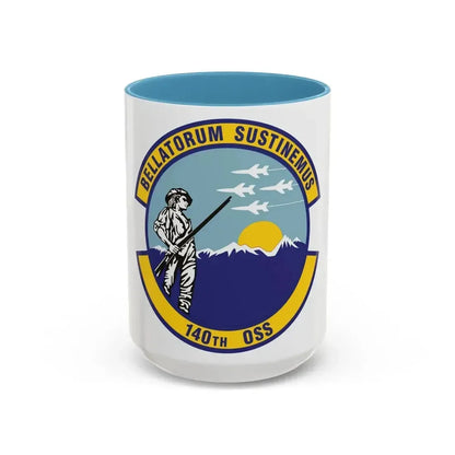 140th Operations Support Squadron (U.S. Air Force) Accent Coffee Mug 15oz Light Blue - Go Mug Yourself