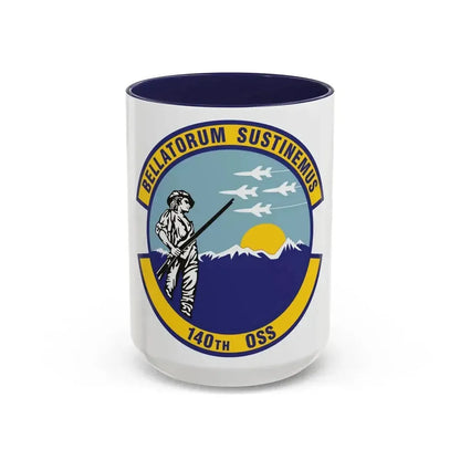 140th Operations Support Squadron (U.S. Air Force) Accent Coffee Mug 15oz Navy - Go Mug Yourself