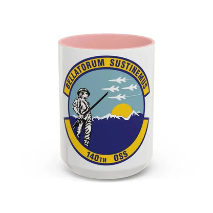 140th Operations Support Squadron (U.S. Air Force) Accent Coffee Mug 15oz Pink - Go Mug Yourself