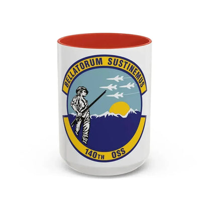 140th Operations Support Squadron (U.S. Air Force) Accent Coffee Mug 15oz Red - Go Mug Yourself
